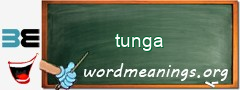 WordMeaning blackboard for tunga